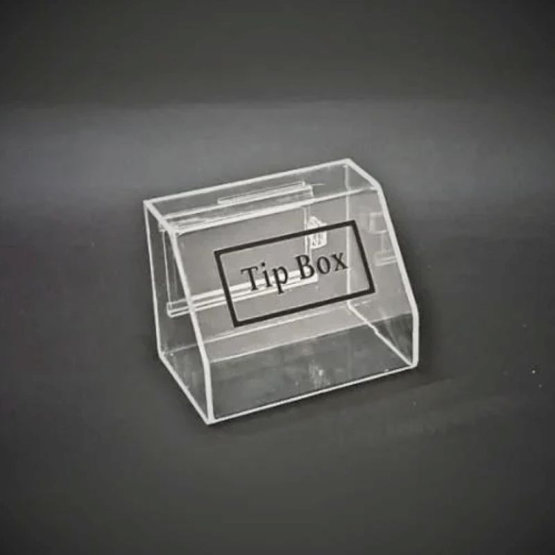 tip-box-şeffaf-10x15x12 Tipbox Bahşiş Kutusu Şeffaf 15x10xh12cm