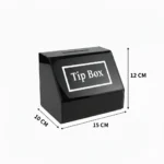 Tipbox - Bahşiş Kutusu Siyah - 15x10xh12cm - Görsel 2
