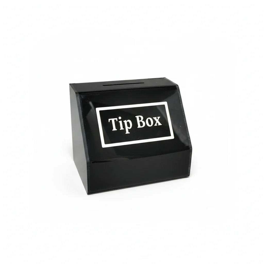tip-box-siyah-10x15x12 Tipbox Bahşiş Kutusu Siyah