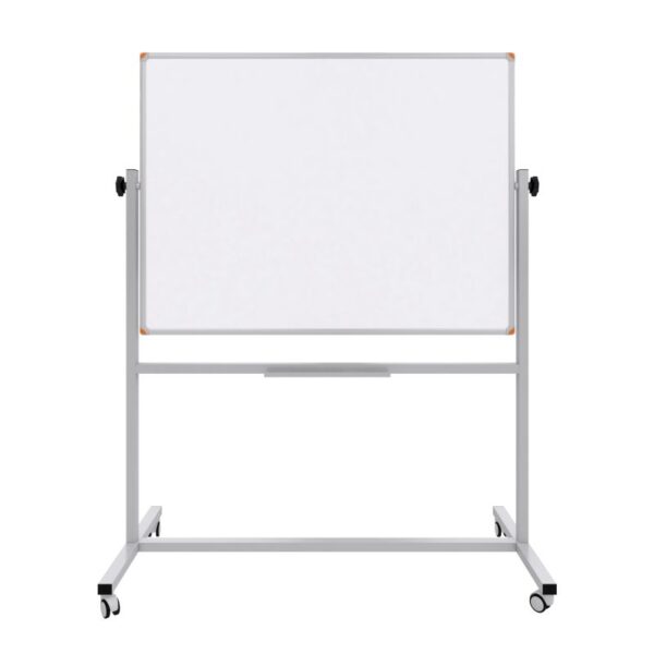 Emaye Yüzey 360° Dönerli Mobil Yazı Tahtası 90x120cm Beyaz