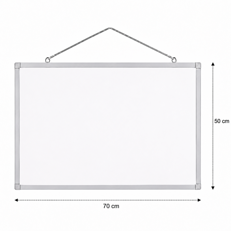 askılı-tahta-50x70 Askılı Yazı Tahtası 50x70cm Beyaz