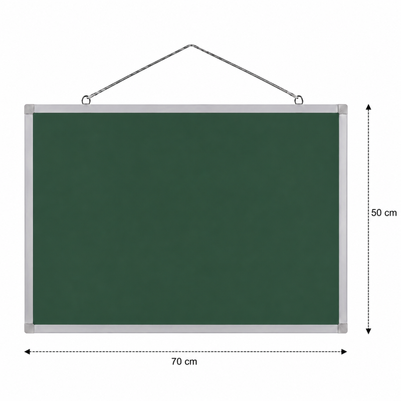 askılı-yesil-tahta-50x70 Askılı Yazı Tahtası 50x70cm Yeşil