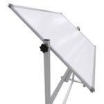 Emaye Yüzey 360° Dönerli Mobil Yazı Tahtası 120x120cm Beyaz - Görsel 5