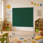 Emaye Yüzey Mobil Yazı Tahtası 120x140cm Yeşil - Görsel 2