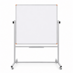 Emaye Yüzey 360° Dönerli Mobil Yazı Tahtası 120x120cm Beyaz