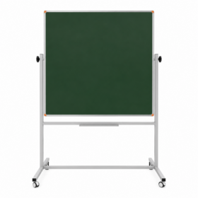 Emaye Yüzey 360° Dönerli Mobil Yazı Tahtası 120x120cm Yeşil