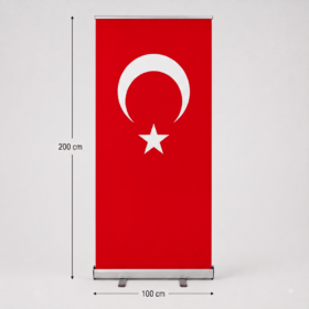 Türk Bayrağı Baskılı Roll Up Banner 100x200cm
