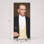 Atatürk Poster Baskılı Roll Up Banner 100x200cm No:4