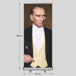 Atatürk Poster Baskılı Roll Up Banner 85x200cm No:4