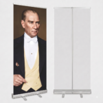 Atatürk Poster Baskılı Roll Up Banner 85x200cm No:2 - Görsel 3