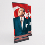 Atatürk Poster Baskılı Pro Roll Up Banner 100x200cm No:1 - Görsel 3