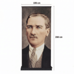 Atatürk Poster Baskılı Pro Roll Up Banner 100x200cm No:2