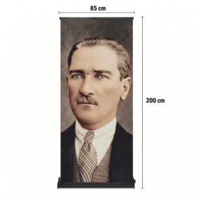 Atatürk Poster Baskılı Pro Roll Up Banner 85x200cm No:2