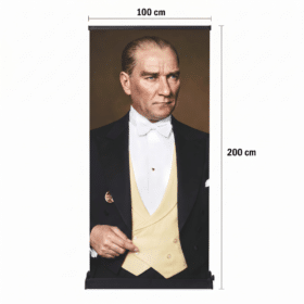 Atatürk Poster Baskılı Pro Roll Up Banner 100x200cm No:4