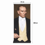 Atatürk Poster Baskılı Pro Roll Up Banner 85x200cm No:4