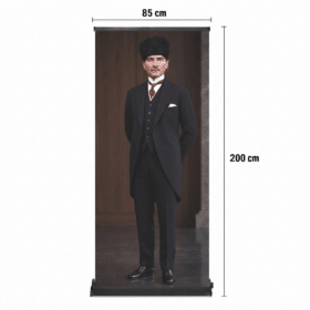 Atatürk Poster Baskılı Pro Roll Up Banner 85x200cm No:6