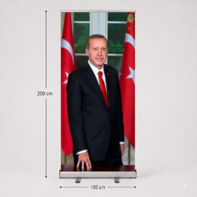Cumhurbaşkanı Poster Baskılı Roll Up Banner 100x200cm No:1