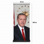 Cumhurbaşkanı Poster Baskılı Pro Roll Up Banner 85x200cm No:2