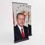 Cumhurbaşkanı Poster Baskılı Pro Roll Up Banner 85x200cm No:2 - Görsel 3