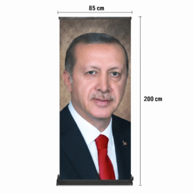 Cumhurbaşkanı Poster Baskılı Pro Roll Up Banner 85x200cm No:3