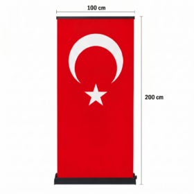 Türk Bayrağı Baskılı Pro Roll Up Banner 100x200cm