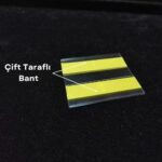 C Tipi Yapışkanlı PVC Şeffaf Etiketlik 5x5cm - Görsel 2