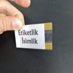 C Tipi Yapışkanlı PVC Şeffaf Etiketlik 6x4cm - Görsel 4