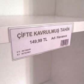 Cep Tipi Yapışkanlı Şeffaf Etiketlik 10x4cm