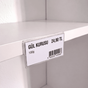 Cep Tipi Yapışkanlı Şeffaf Etiketlik 6x4cm