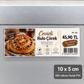 Cep Tipi Mıknatıslı Şeffaf Etiketlik 10x5cm (U Tipi)
